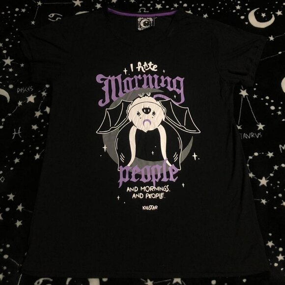 Killstar Little Batty Sleep Shirt Dress - Picture 5 of 8